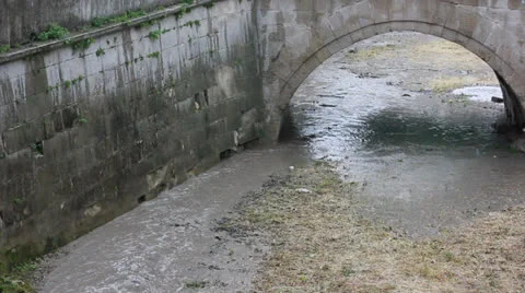 Bridge over a river stream Video stock 24789947