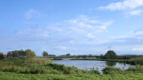Bridge over the river Vecht Stock Photos