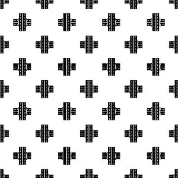 Bridge over road pattern vector seamless Ilustração Stock