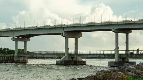Bridge Over Sebastian Inlet Stock Footage 40105662