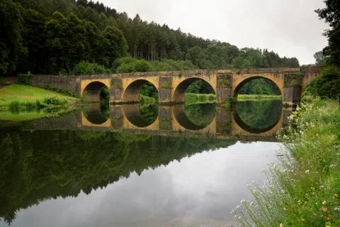 Bridge over the Semois Stock Photos