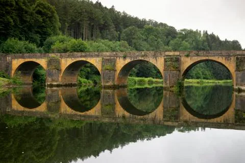 Bridge over the Semois Stock Photos