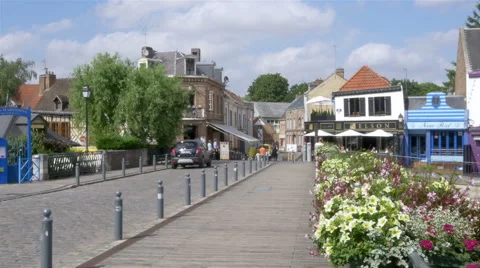 Bridge over Somme River - Amiens France Stock Footage 54029702