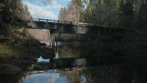 Bridge over Staney Creek Prince of Wales Island Alaska Stock Footage 195020419