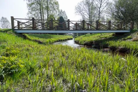 Bridge over Stream Stock Photos