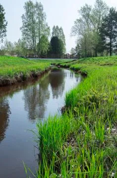 Bridge over Stream Stock Photos