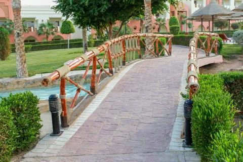 Bridge over a stream Stock Photos