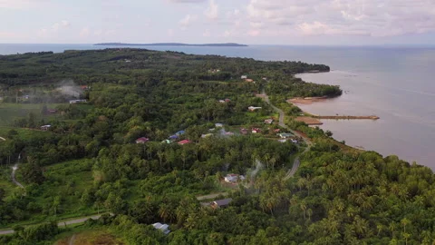 The bridge over the Sungai Sitompok, Kuala Penyu. Sabah. Malaysia. Borneo Stock Footage 158538366