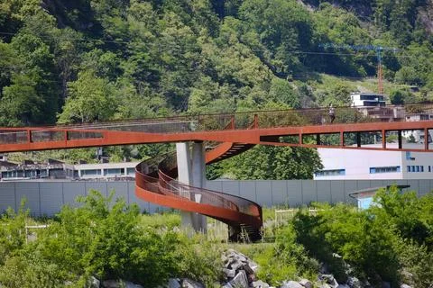 Bridge over Ticino river Stock Photos