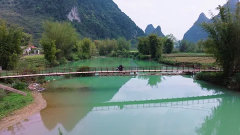 Bridge Over Tranquil Waters Stock Footage 281303950