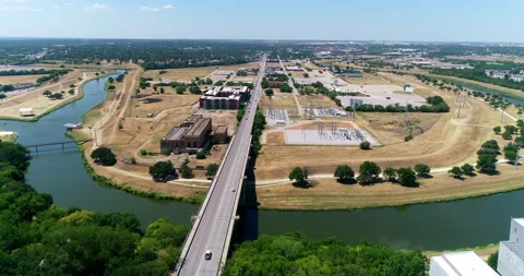 Bridge over the Trinity river in Fort Worth Stock Footage 201432038