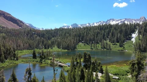 The Bridge over Twin Lakes Stock Footage 114418932