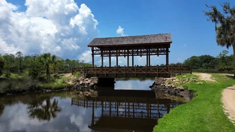 Bridge over untroubled waters Vídeo Stock 246157004