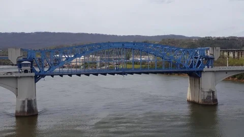 A bridge over water 스톡 동영상 74016796