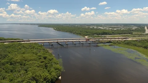 Bridge Over the Water Stock Footage 108876584