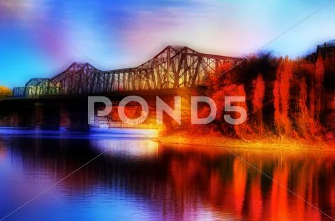 Bridge over water Stock Photos