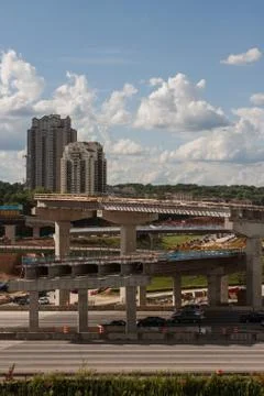 Bridge Overpasses Are Under Construction In Metro Atlanta Area Fotos de archivo