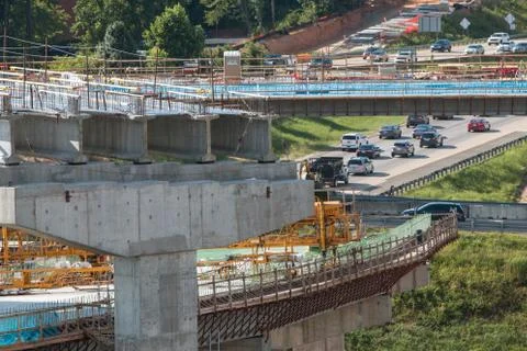Bridge Overpasses Being Constructed In Metro Atlanta Area Foto stock