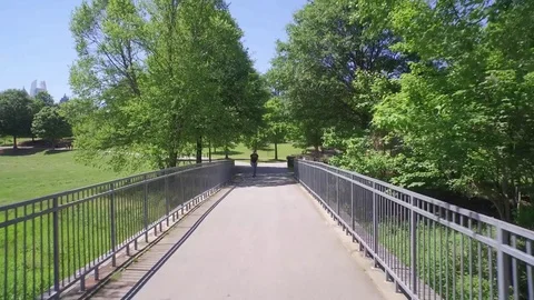 Bridge In the Park Stock Footage 84943376