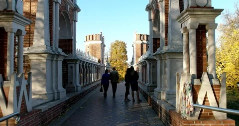 On the bridge in the Park Stock Footage 96679787