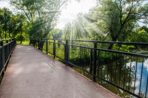 Bridge in the park Foto stock