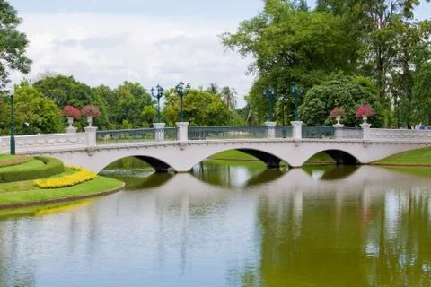 Bridge in park Stock Photos