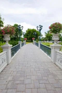 Bridge in park Stock Photos