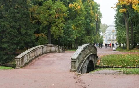 Bridge in the park. Stock Photos