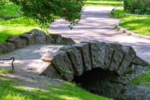 Bridge in the Park. Stock Photos