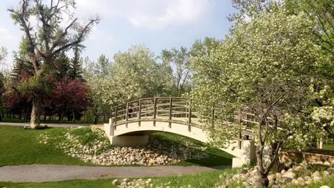 Bridge in a park Stock Photos