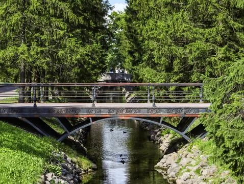 Bridge in the park Stock Photos