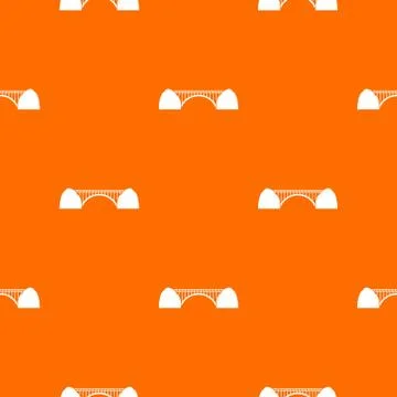 Bridge pattern vector orange Stock Illustration