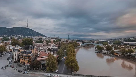 The Bridge Of Peace In Tbilisi 動画素材 77268615
