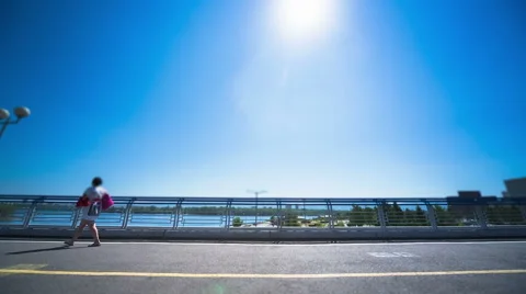 Bridge for pedestrians Stock Footage 40187607