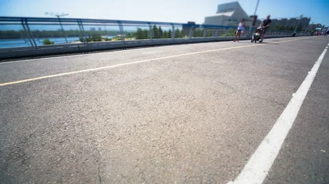 Bridge for pedestrians Stock Footage 40187891