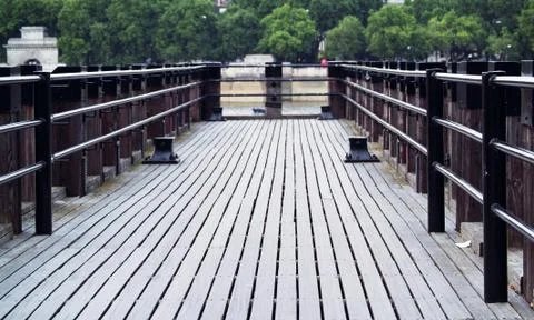 Bridge in perspective Stock Photos