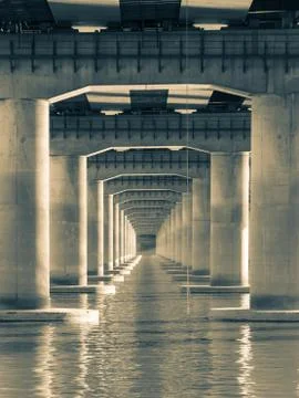 Bridge pillars Stock Photos