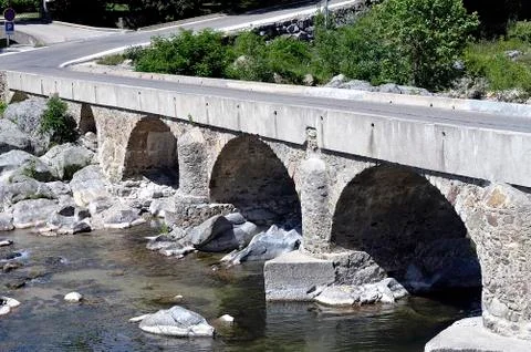 Bridge planned for the floods Stock Photos