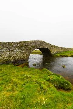 Bridge Pont Aberffraw on Anglesey, Wales UK. Stock Photos