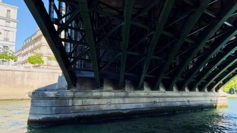 Bridge Pont Sully and Square Barye in Paris, France Stock Footage 220523896