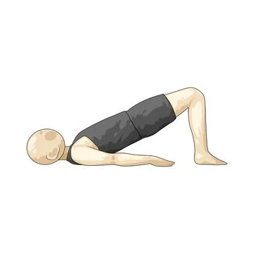 Bridge pose illustration Stock Illustration