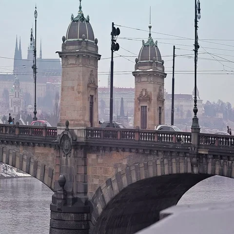 Bridge in Prague. Stock Footage 69424472
