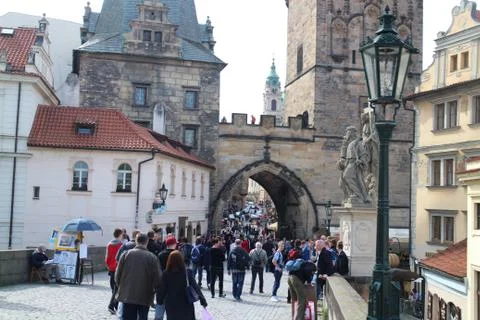 Bridge in prague Stock Photos