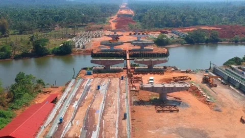 Bridge in progress,India Stock Footage 160136268