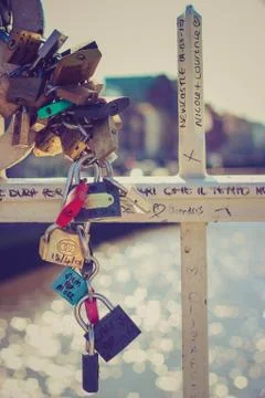 Bridge Promise Locks Stock Photos