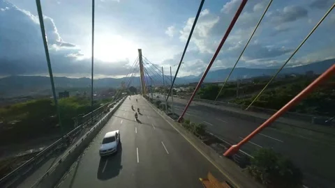Bridge PUENTE 4 SUR dron fpv Stock Footage 239783817