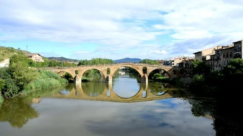Bridge the queen on the way to Santiago Video stock 77350227