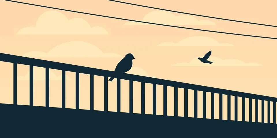 Bridge railing Stock Illustration