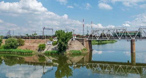 Bridge railroad Stock Photos