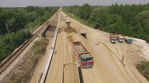 Bridge railway reconstruction Stock Footage 60307969